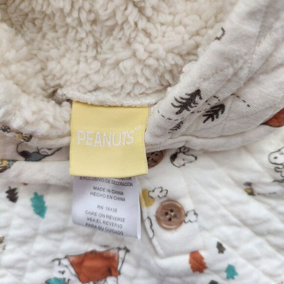 Peanuts 0-3mo Hoodie with Ears & Sweatpants Set, Snoopy & Woodstock, Camping - Picture 3 of 9